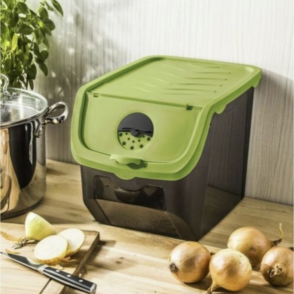 Vorratsbox 12L Karoffelkiste Kartoffelbox Zwiebel Kartoffel Gemüse Aufbewahrung