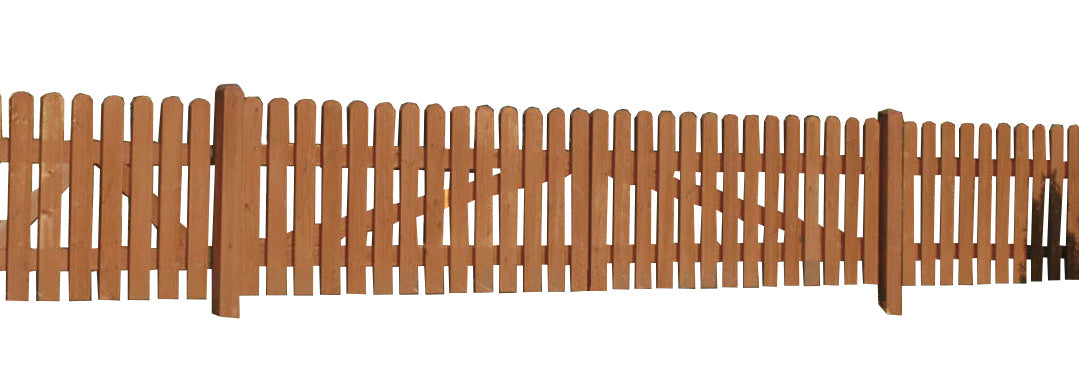 JODA Zeder Vorgartenzaun 180x80cm Zaun Holz Holzzaun Gartenzaun Walnuss Element