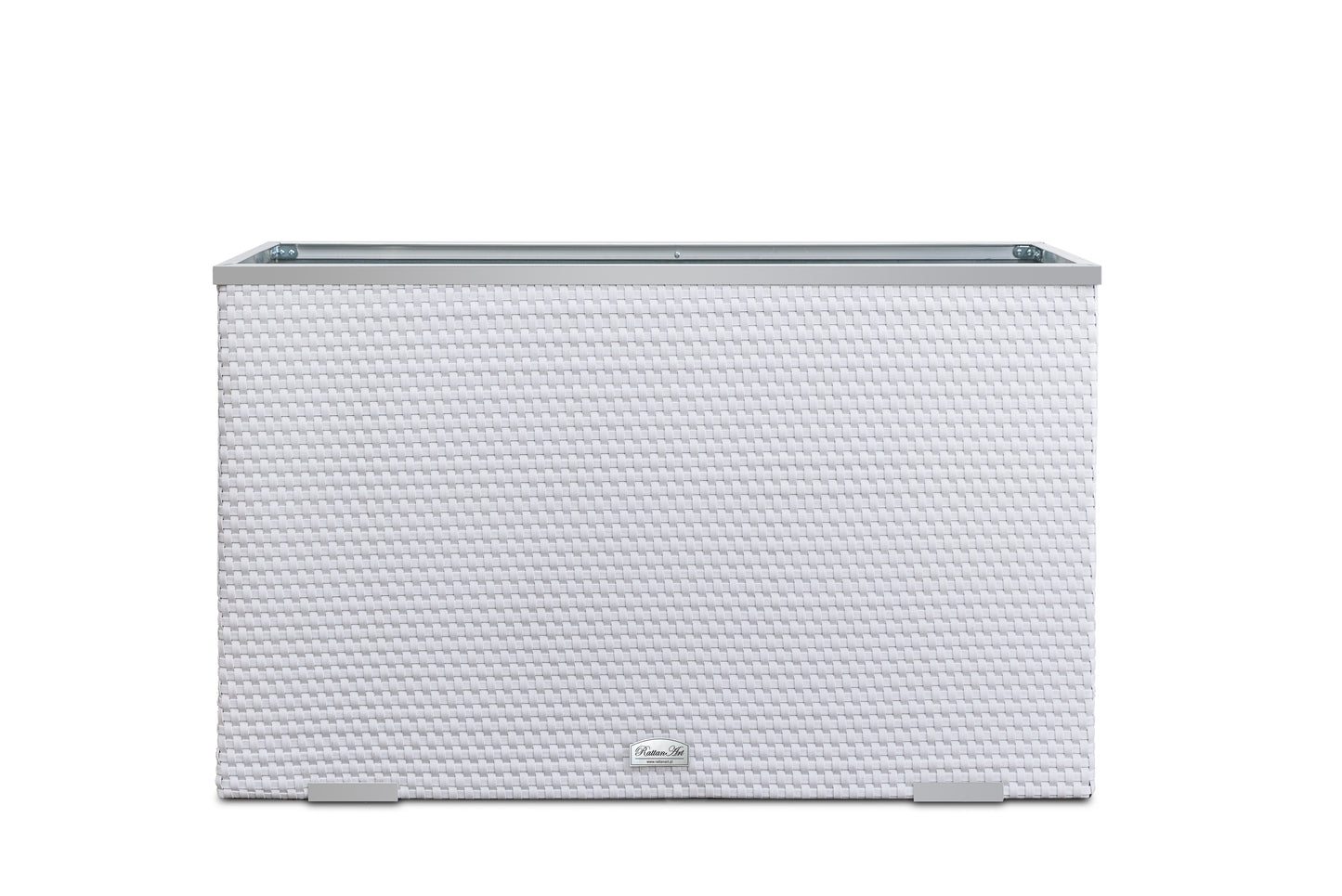 XL Polyrattan Pflanzgefäß 100cm Pflanzkübel Blumentopf Kübel Übertopf Hochbeet
