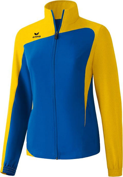Erima Damen Jacke blau gelb Club 1900 Sportjacke Trainingsjacke Sport Teamjacke