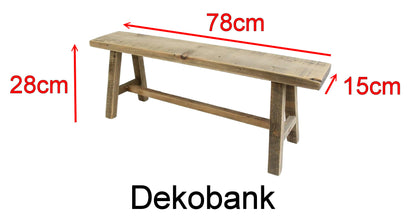 Deko Holzbank "Used-Look" Bank Dekobank Holz Vintage Shabby rustikal Blumenbank