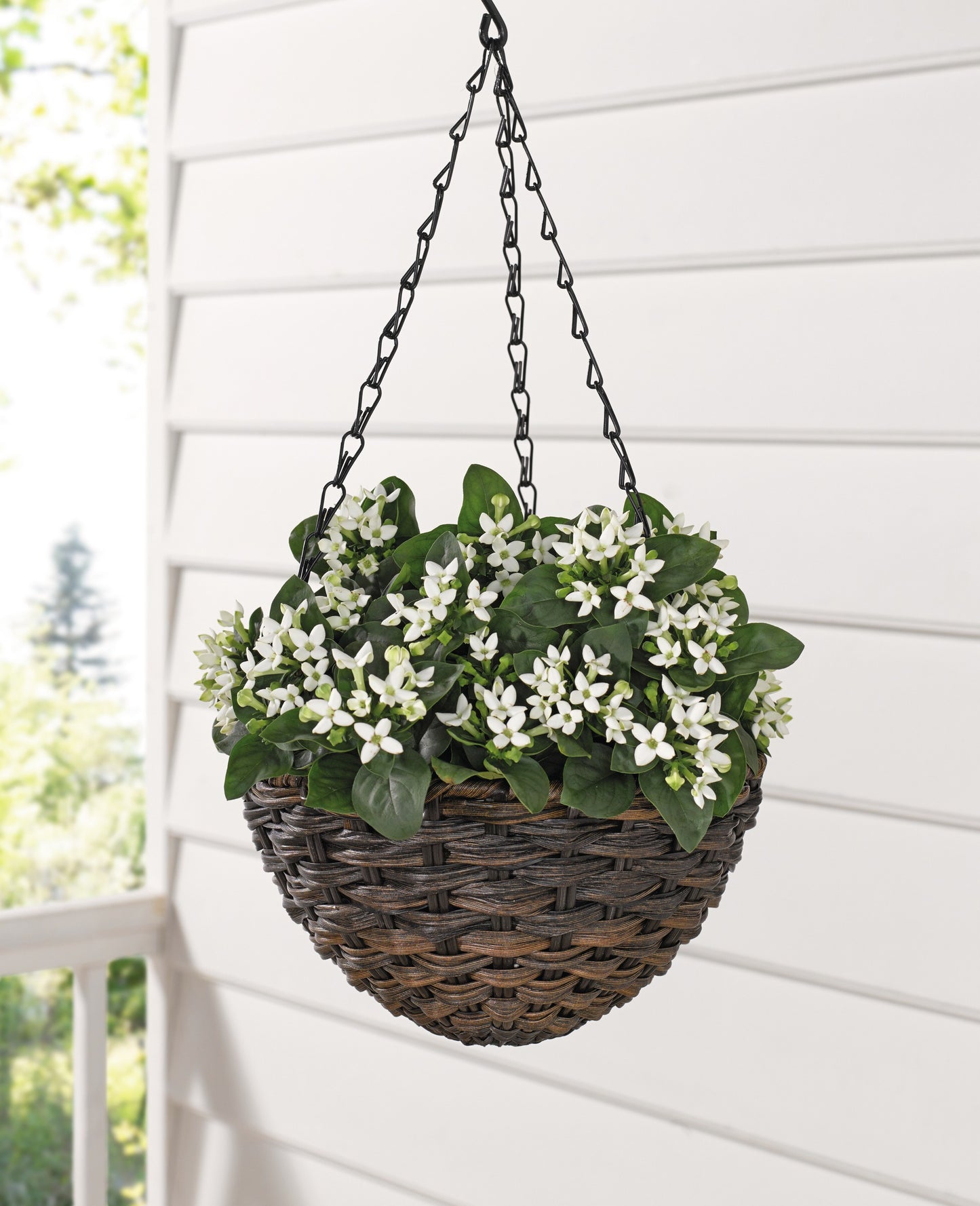 2x Polyrattan Hängeampel Pflanzenampel Blumen Hängetopf GartenTerrasse Balkon