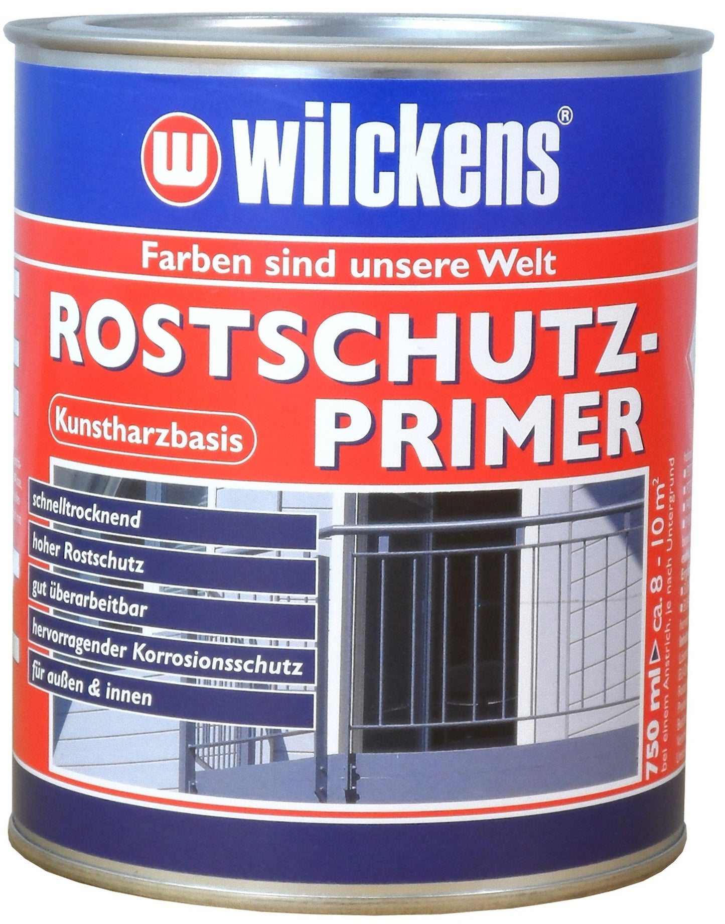 Wilckens 0,75l Rostschutzprimer Grundierung Rostschutz Primer Haftgrund rotbraun