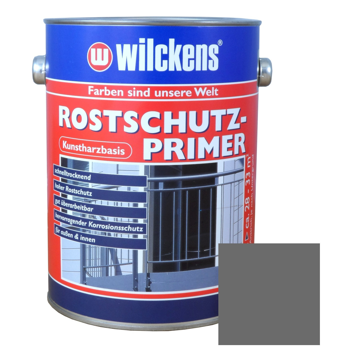 Wilckens Rostschutzprimer 2,5l Grundierung Rostschutz Primer Haftgrund Metall