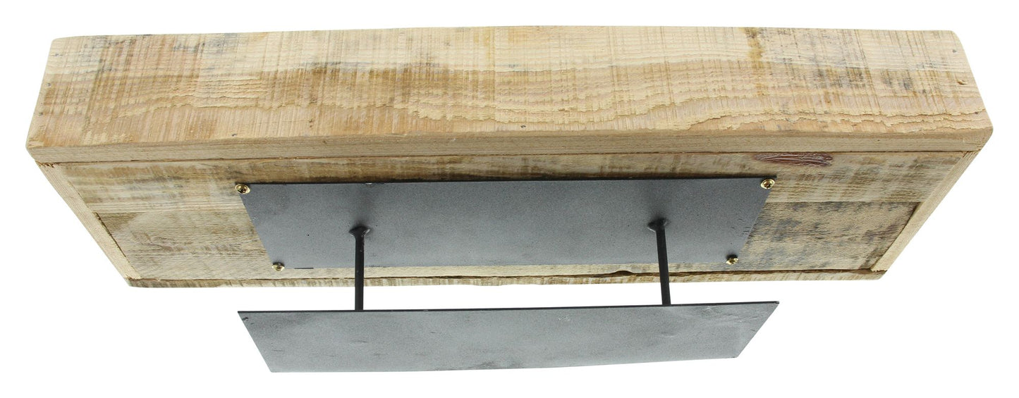 Deko Holzschale Rustikal 45cm Tisch Schale eckig Kerzenständer Shabby Dekoration