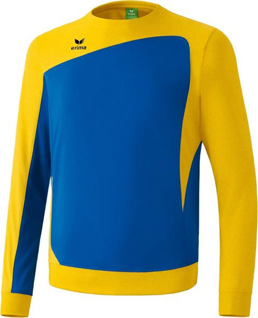 Erima Unisex Pullover blau gelb Club 1900 Sweatshirt Trainingsjacke Sweat Shirt