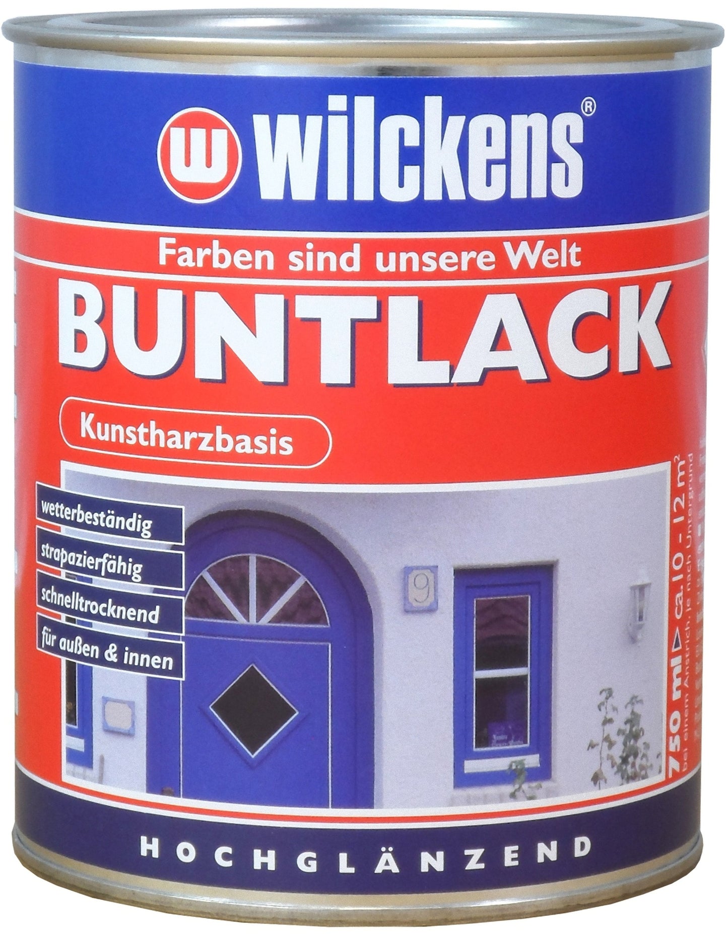 Wilckens 0,75l Buntlack hochglänzend Oxidrot Farblack Holzlack Metalllack Lack