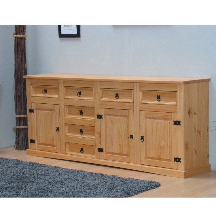 Sideboard New Mexiko massiv Mexico Anrichte Buffet Schrank Kommode Natur gelaugt