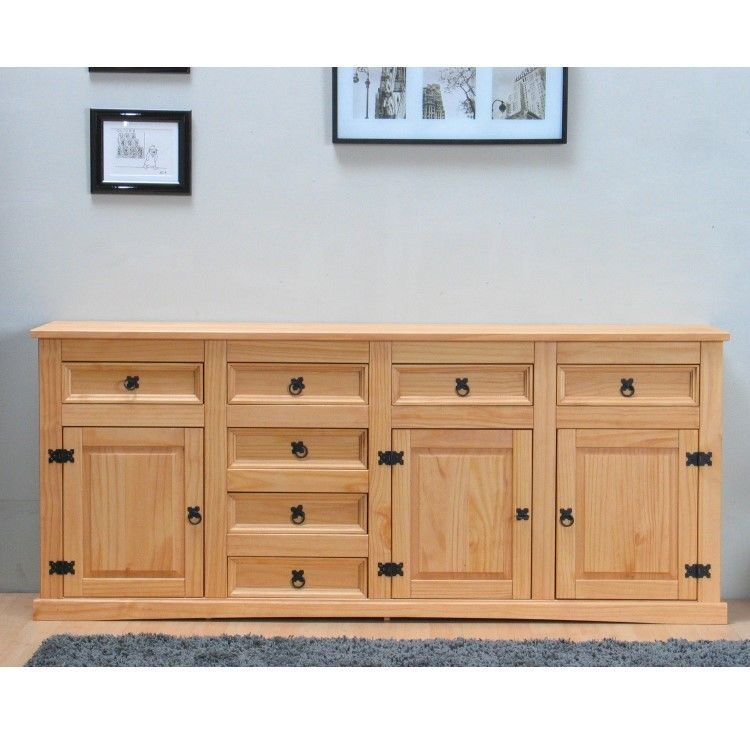 Sideboard New Mexiko massiv Mexico Anrichte Buffet Schrank Kommode Natur gelaugt