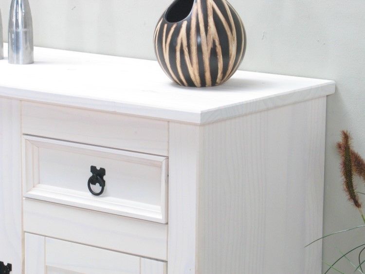 Sideboard "New Mexiko" Mexico 3+3 Anrichte Buffet Schrank Kommode weiß gewachst