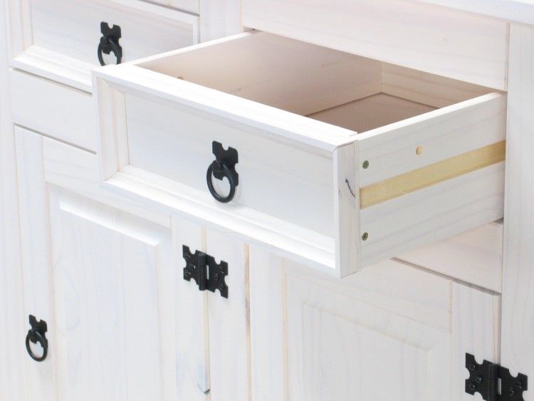 Sideboard "New Mexiko" Mexico 3+3 Anrichte Buffet Schrank Kommode weiß gewachst