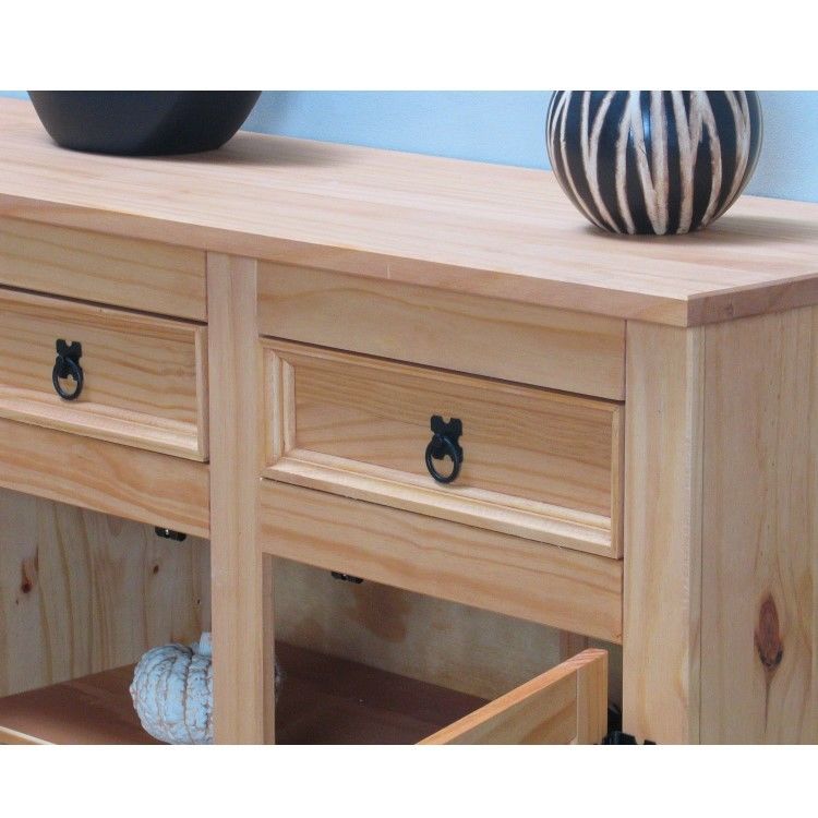 Sideboard New Mexiko massiv Mexico Anrichte Buffet Schrank Kommode Natur gelaugt