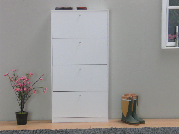 Schuhschrank Escape Schuhkipper Dielen Flur Schrank Schuhkipper Garderobe weiß