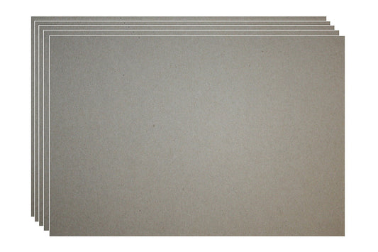 10 Blatt Graupappe 0,5mm Bastelpappe DIN A4/A5 Buchbinderpappe Pappe Grau Karton