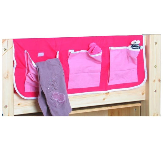 Thuka Stofftasche Betttasche für Hochbett Spielbett Kinderbett Stockbett pink