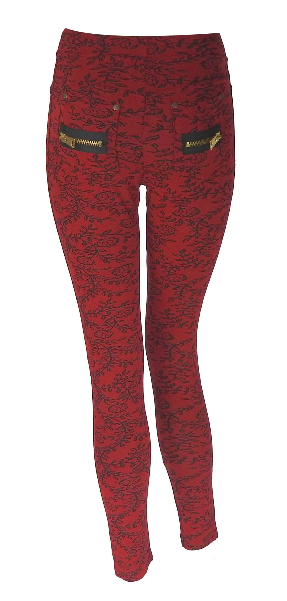 Damen Stretch Hose Stoffhose High Waist Röhre Skinny Leggings Treggings Jeggings