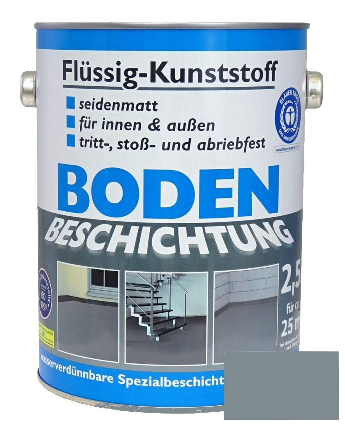 Flüssig Kunststoff 2,5L Bodenbeschichtung 25m² Betonfarbe Beton Beschichtung