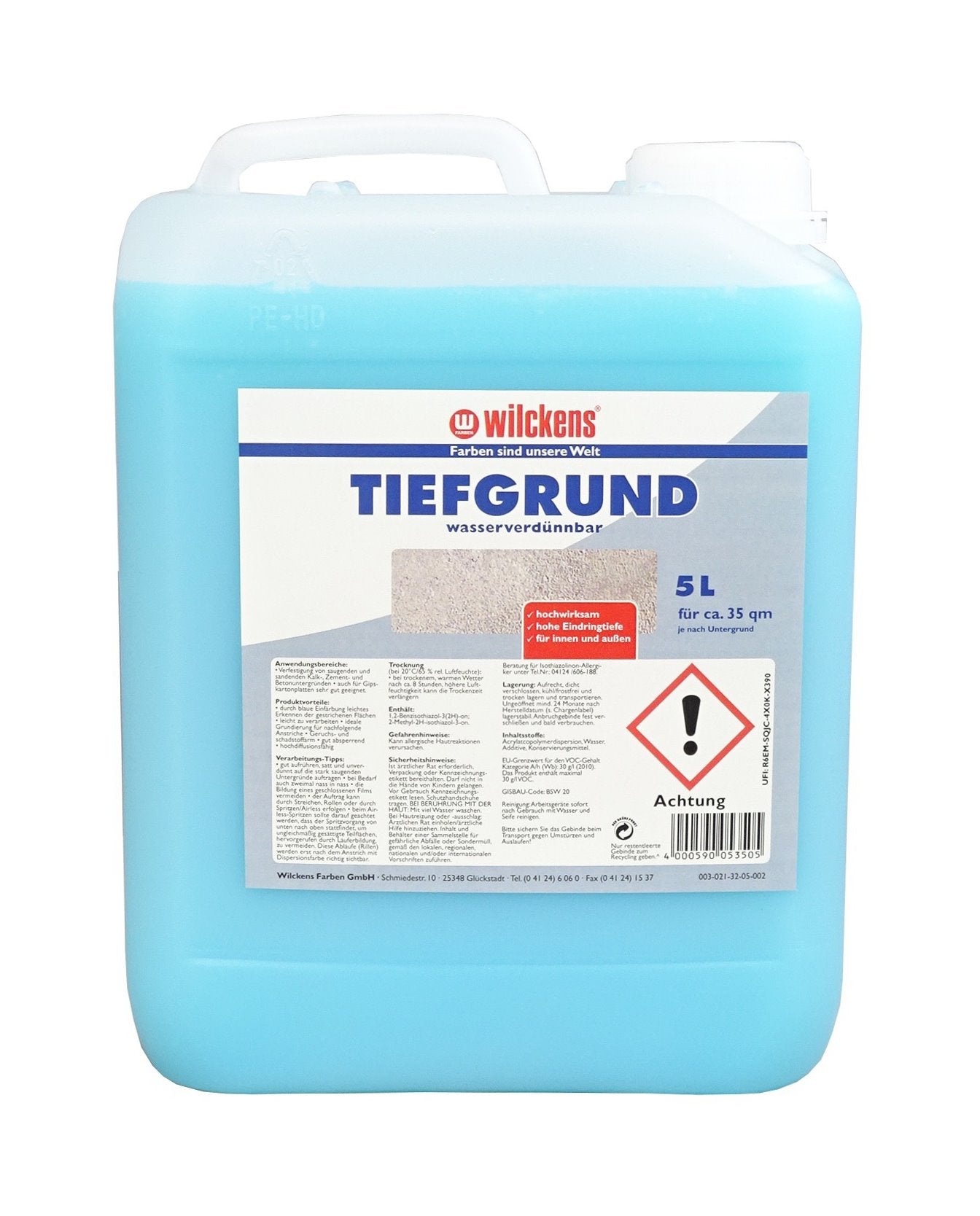 Wilckens LF Tiefgrund 5L f. Bodenbeschichtung Tiefengrund Grundierung Haftgrund