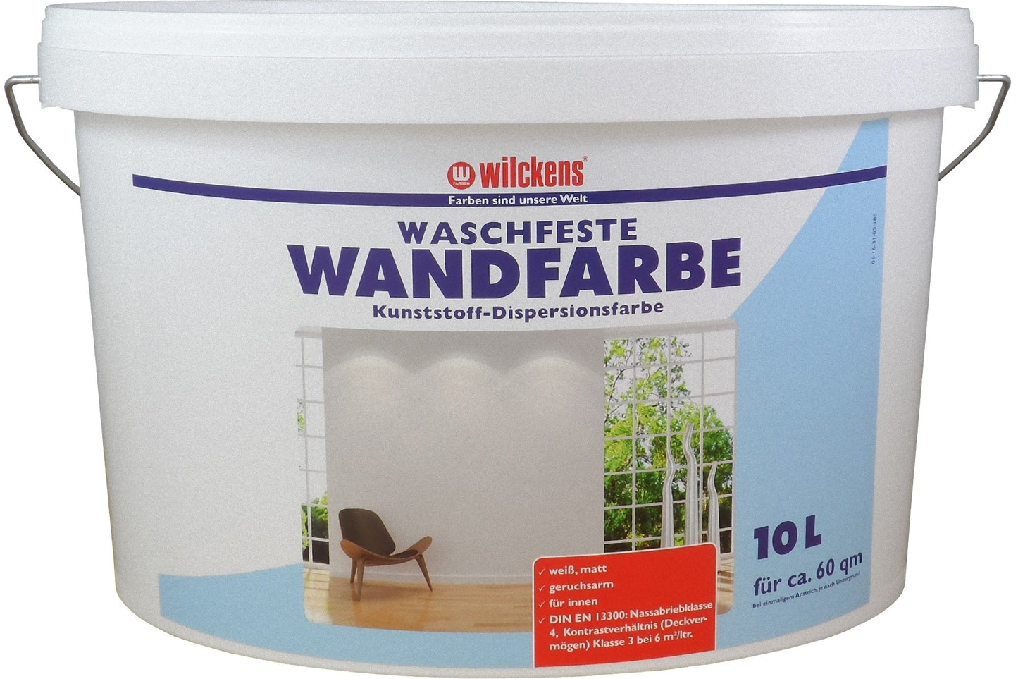 Wilckens Wandfarbe 10l waschfest Weiß matt hochdeckend Innenfarbe Wohraumfarbe