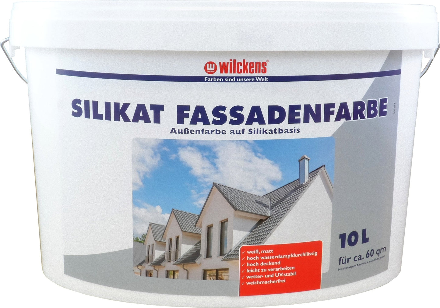 Wilckens Silikat Fassadenfarbe 10L Weiß Dispersionsfarbe Innenfarbe Außenfarbe