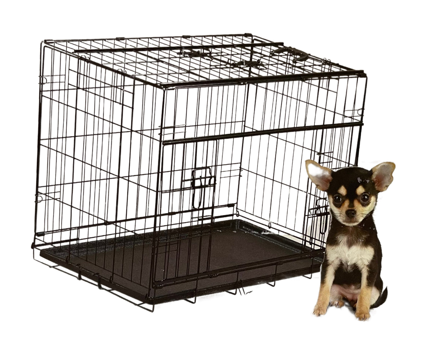 Hundekäfig 56cm Drahtkäfig Hund Transport Box Kleintier Käfig Gitterbox Haustier