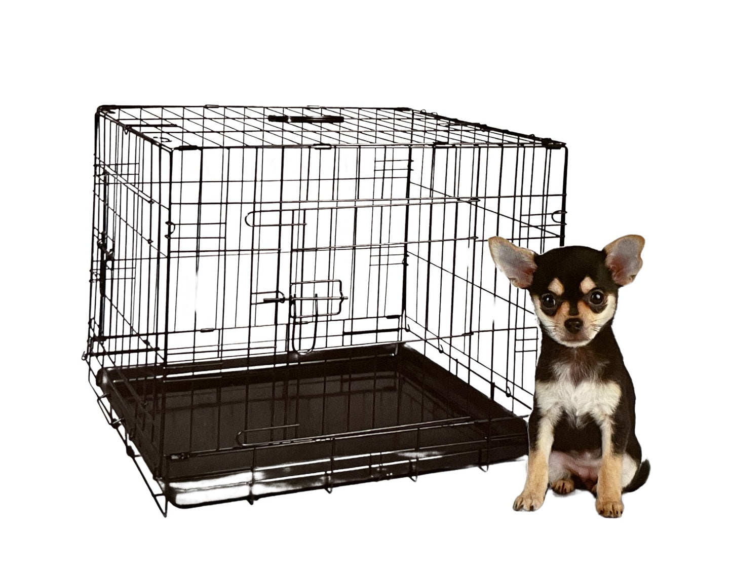 Hundekäfig 48cm Drahtkäfig Hund Transport Box Kleintier Käfig Gitterbox Haustier