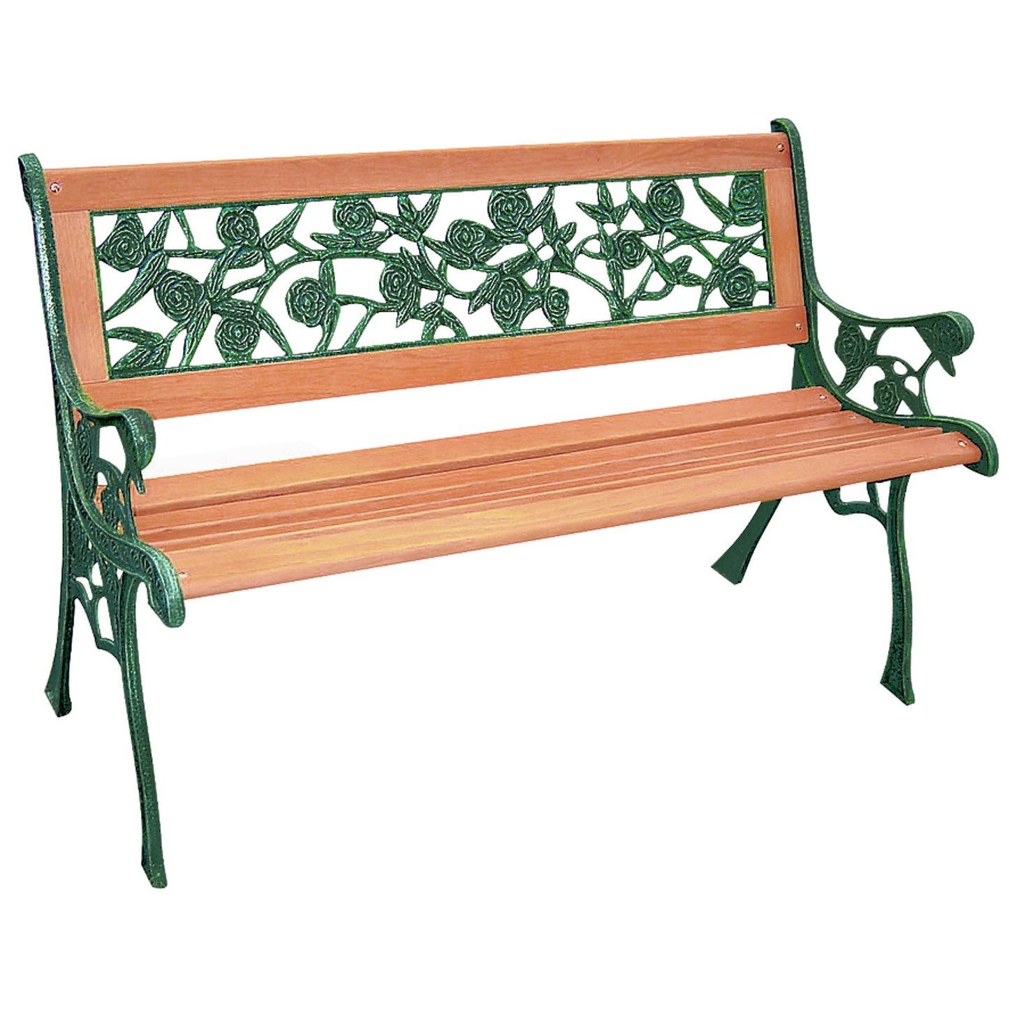 Gartenbank Holz Gusseisen Rosen Parkbank Bank Garten Holzbank Bank Sitzbank