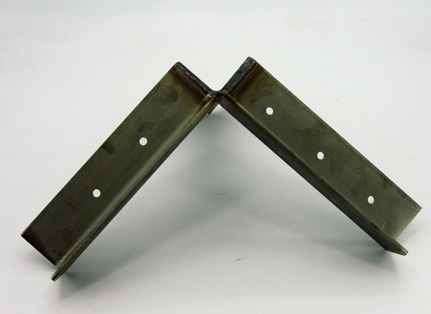 Dreiarmiger Winkel Edeltahl 50x50x200mm verstärkt 5mm Schwerlast Bauwinkel