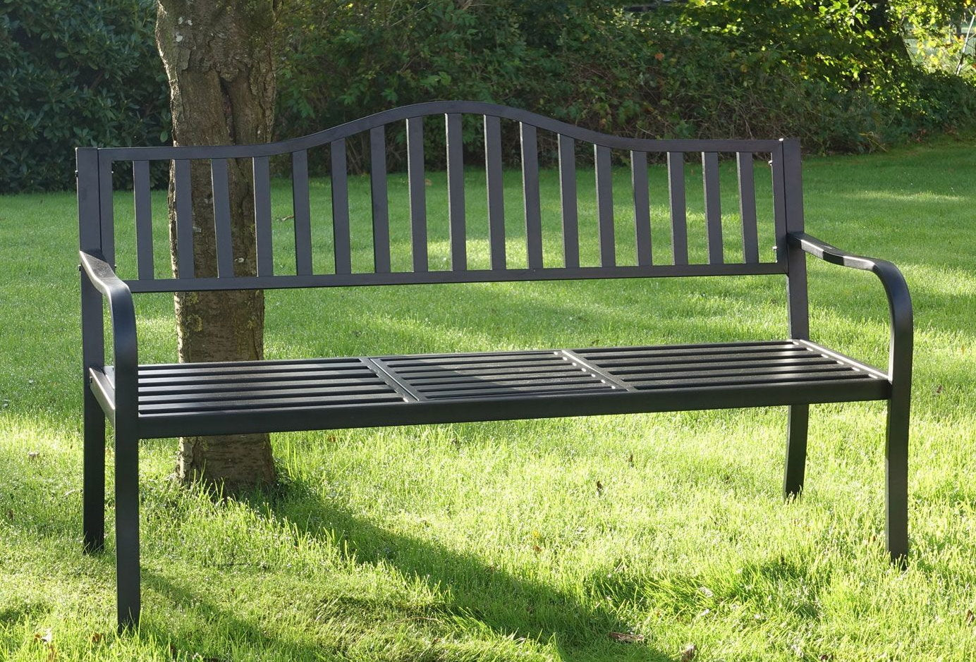 2in1 Metall Gartenbank + Klapptisch Bank Parkbank Sitzbank Tisch Terrasse Möbel