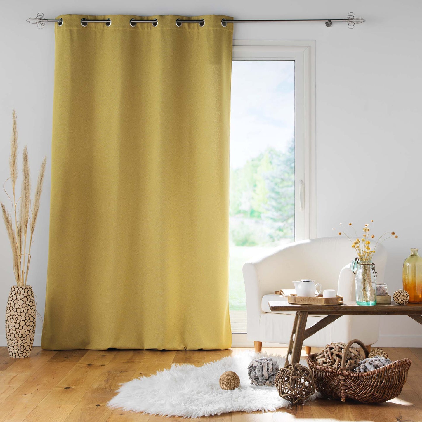 Vorhang blickdicht 140x260cm Gardine Schal Ösen Verdunkelung Thermo Schallschutz