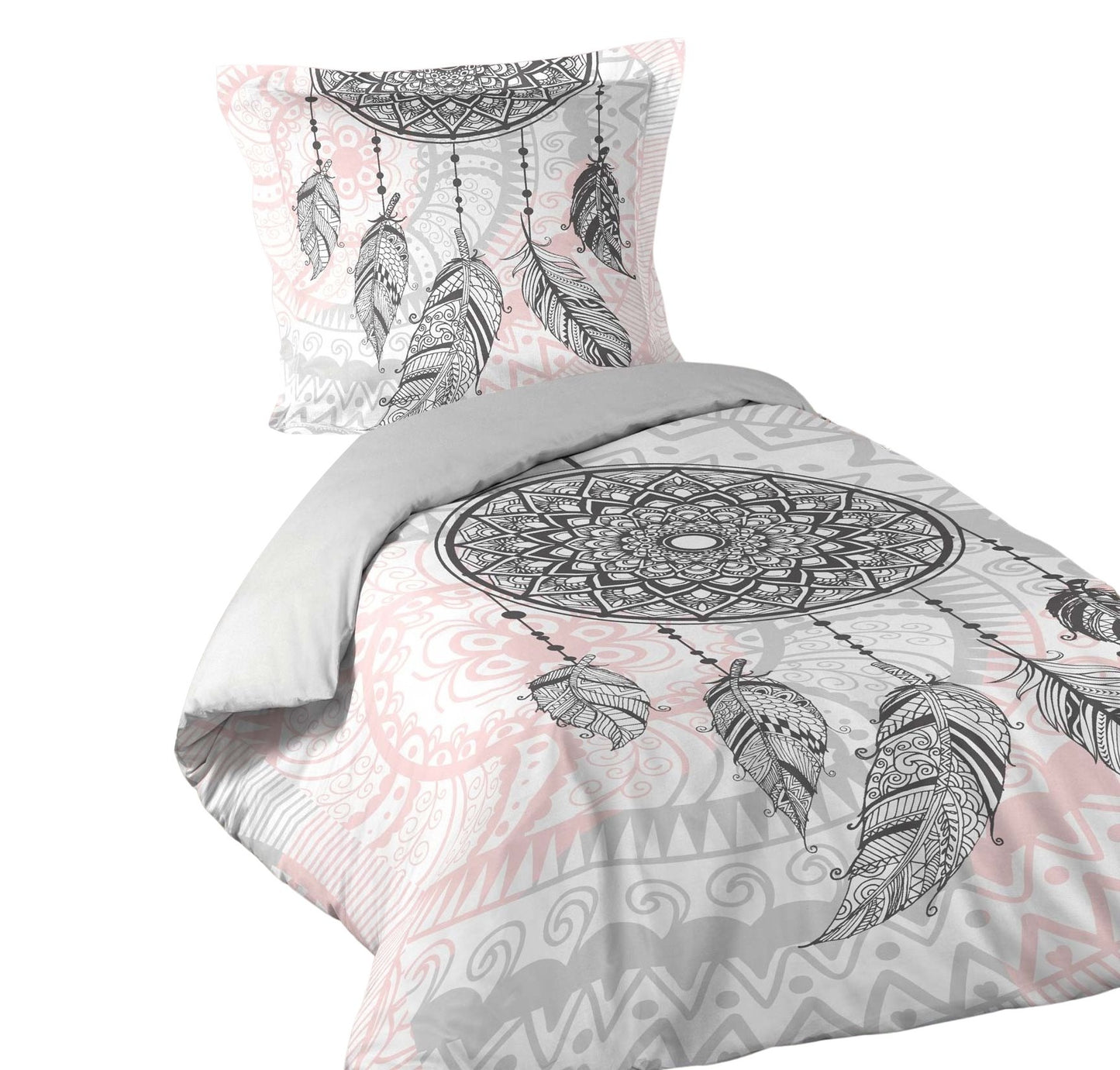 2tlg Wende Bettwäsche 140x200 Traumfänger Baumwolle Bett Decke Garnitur Teenager