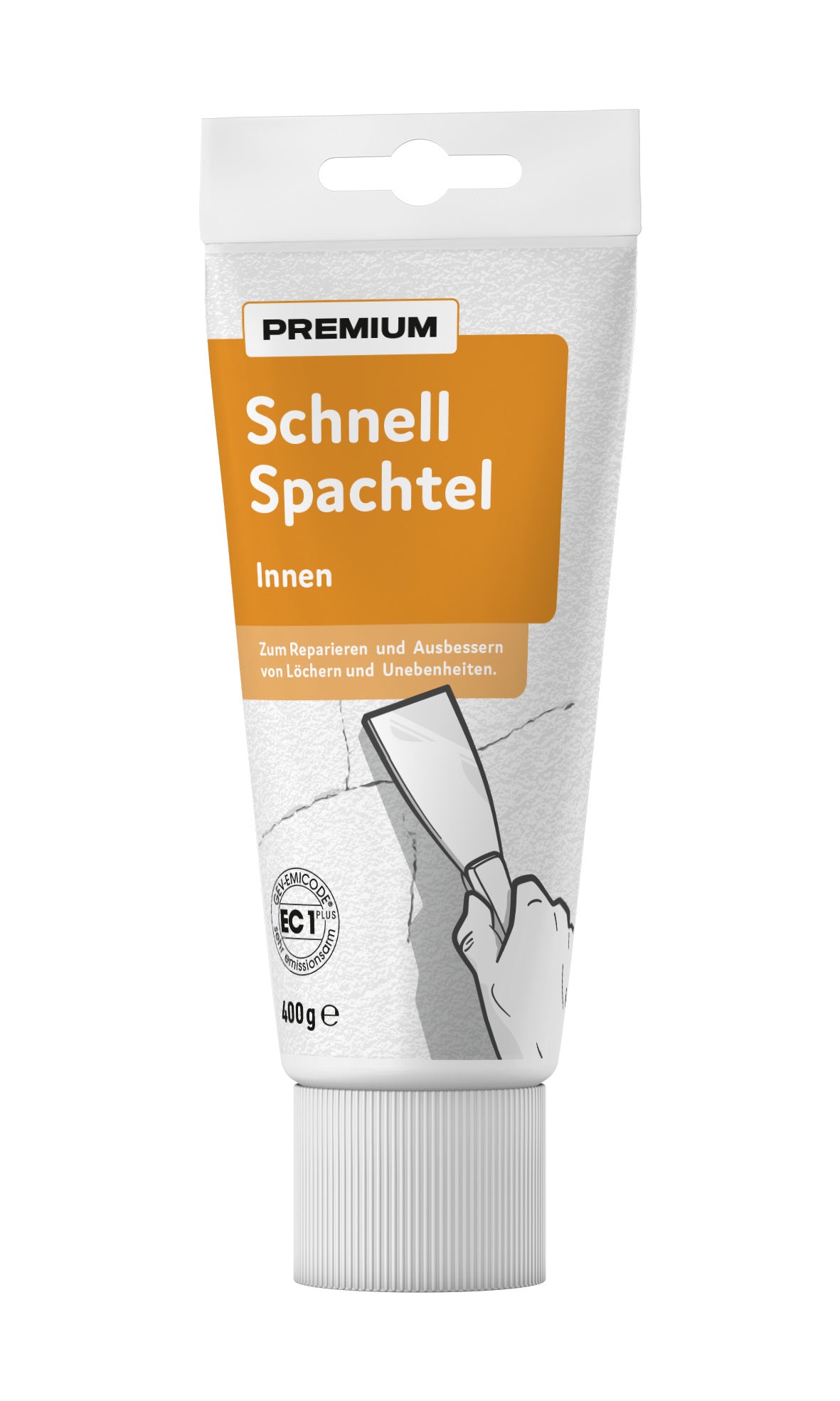 Wilckens Schnell Spachtel weiß 400g Tubenspachtel Spachtelmasse Fertigspachtel