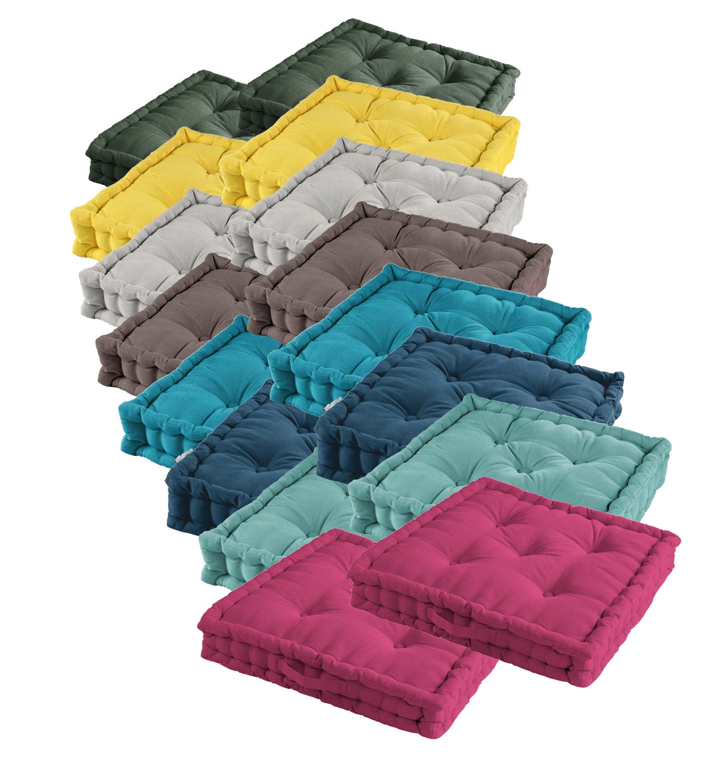 2x XL Premium Kissen 60cm Bodenkissen Palettenkissen Sitz Stuhl Polster Auflage