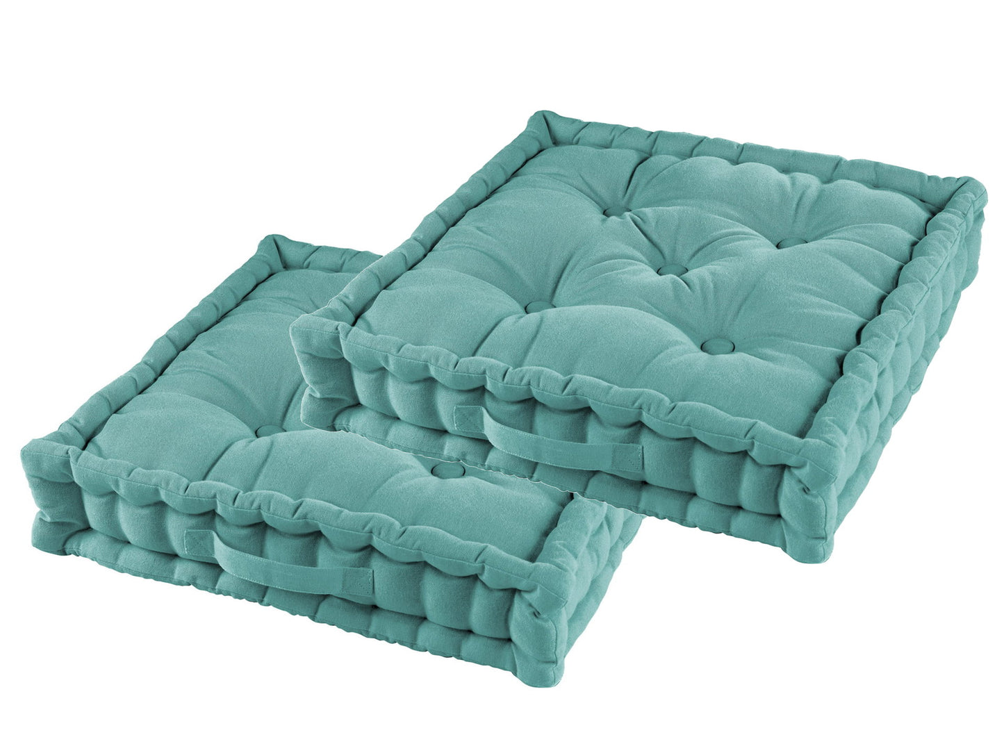 2x Premium Bodenkissen 45cm Set Sitz Stuhl Kissen Polster Auflage Paletten Yoga
