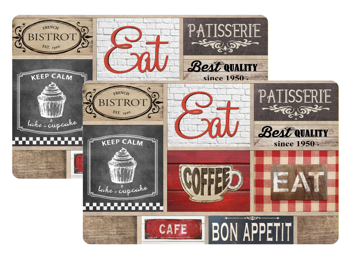 Tischset Coffee Shop Kunststoff Platzset Untersetzer Platzmatten abwaschbar