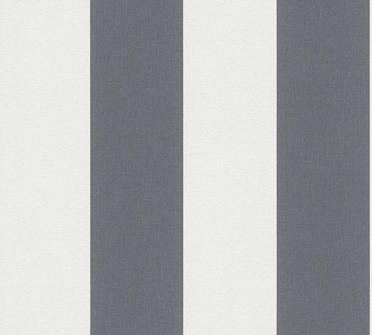 A.S. Création Streifentapete Grau 179050 Tapete Black & White Wandtapete Design