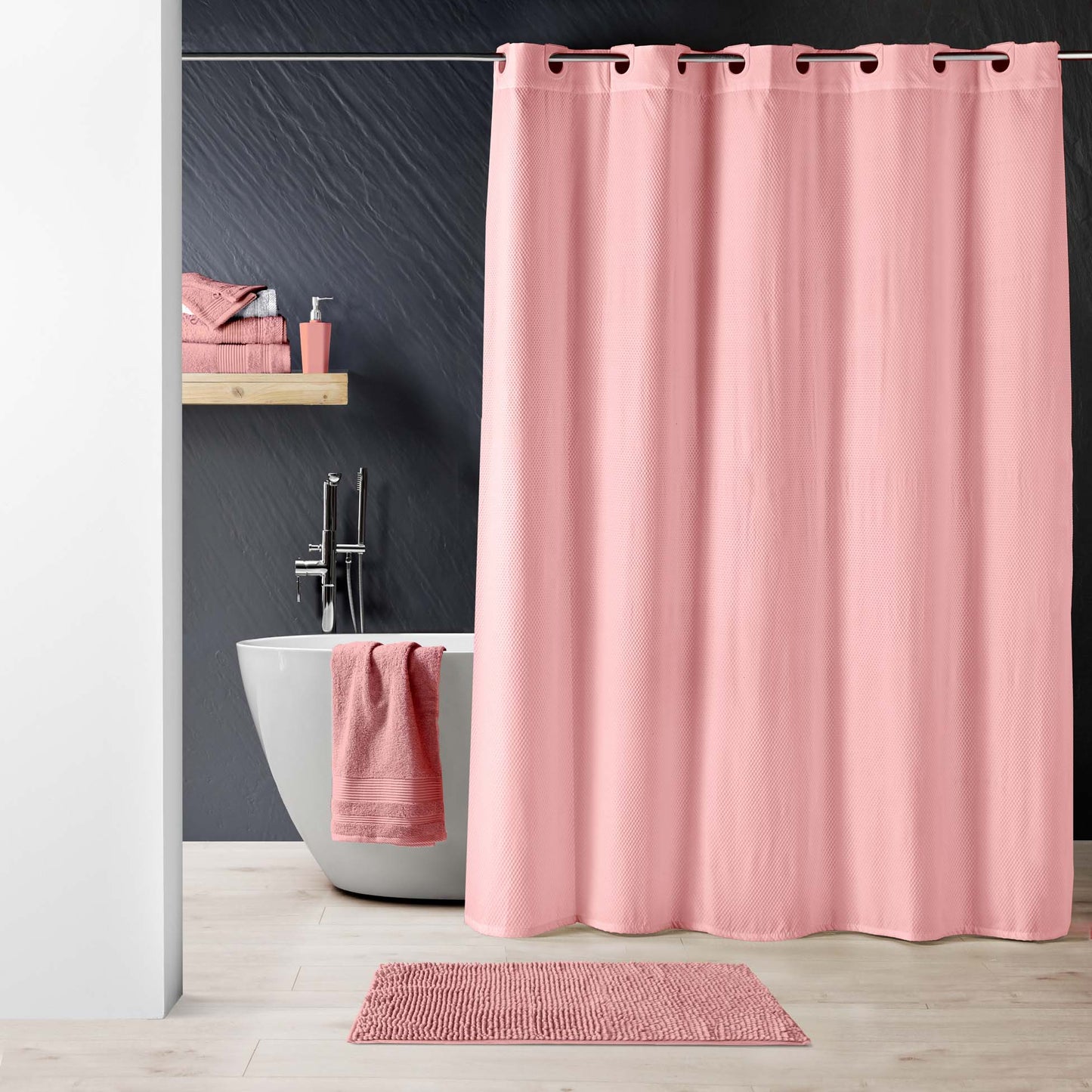 Premium Textil Struktur Duschvorhang 180x200 Badewanne Wannen Bad Dusche Vorhang