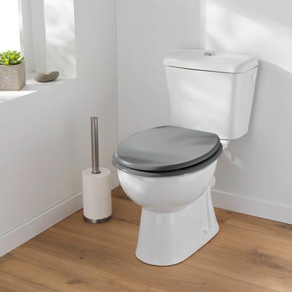 MDF WC Sitz Deckel Metallscharniere Klodeckel Toilette WC-BrilleToilettendeckel