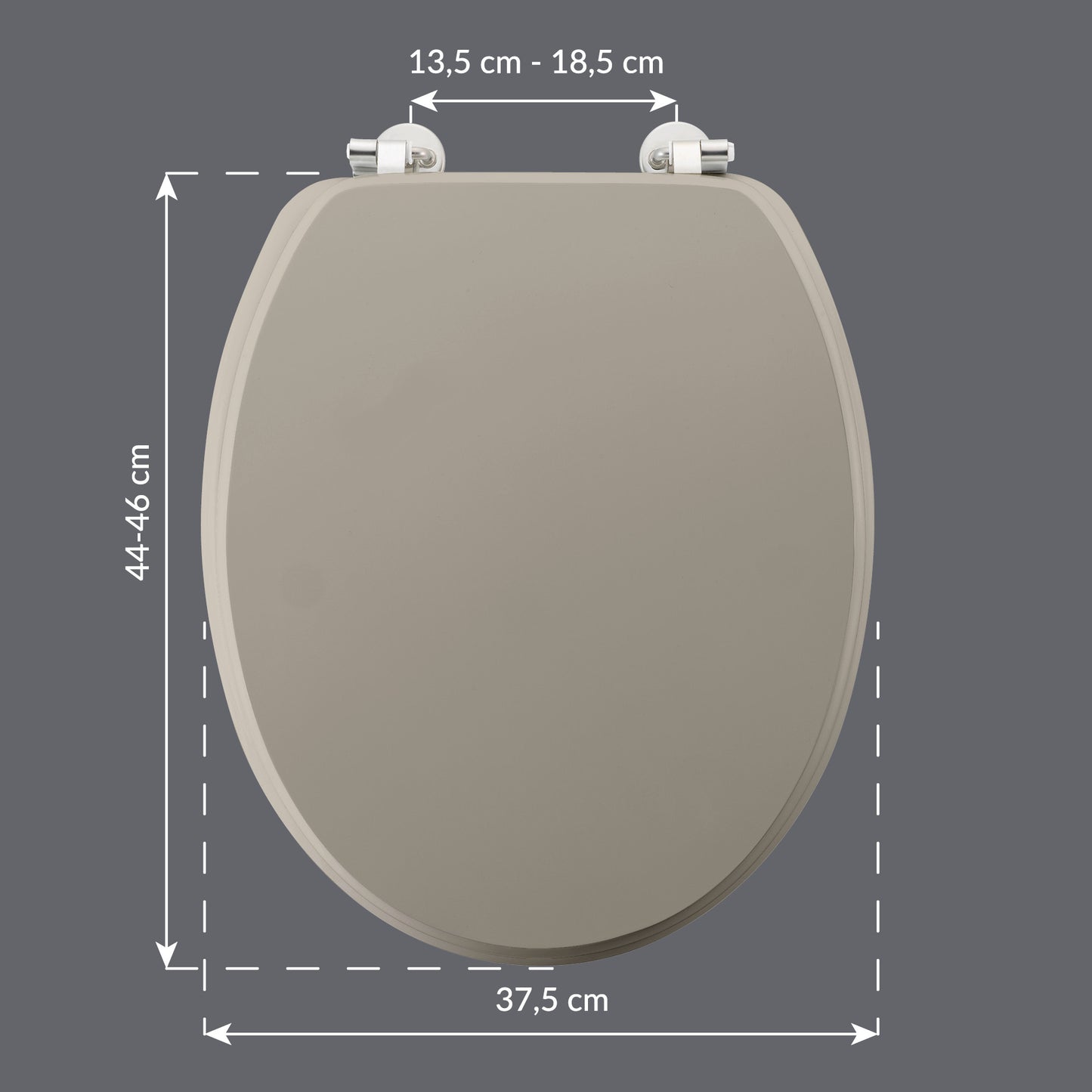 MDF WC Sitz Deckel Metallscharniere Klodeckel Toilette WC-BrilleToilettendeckel