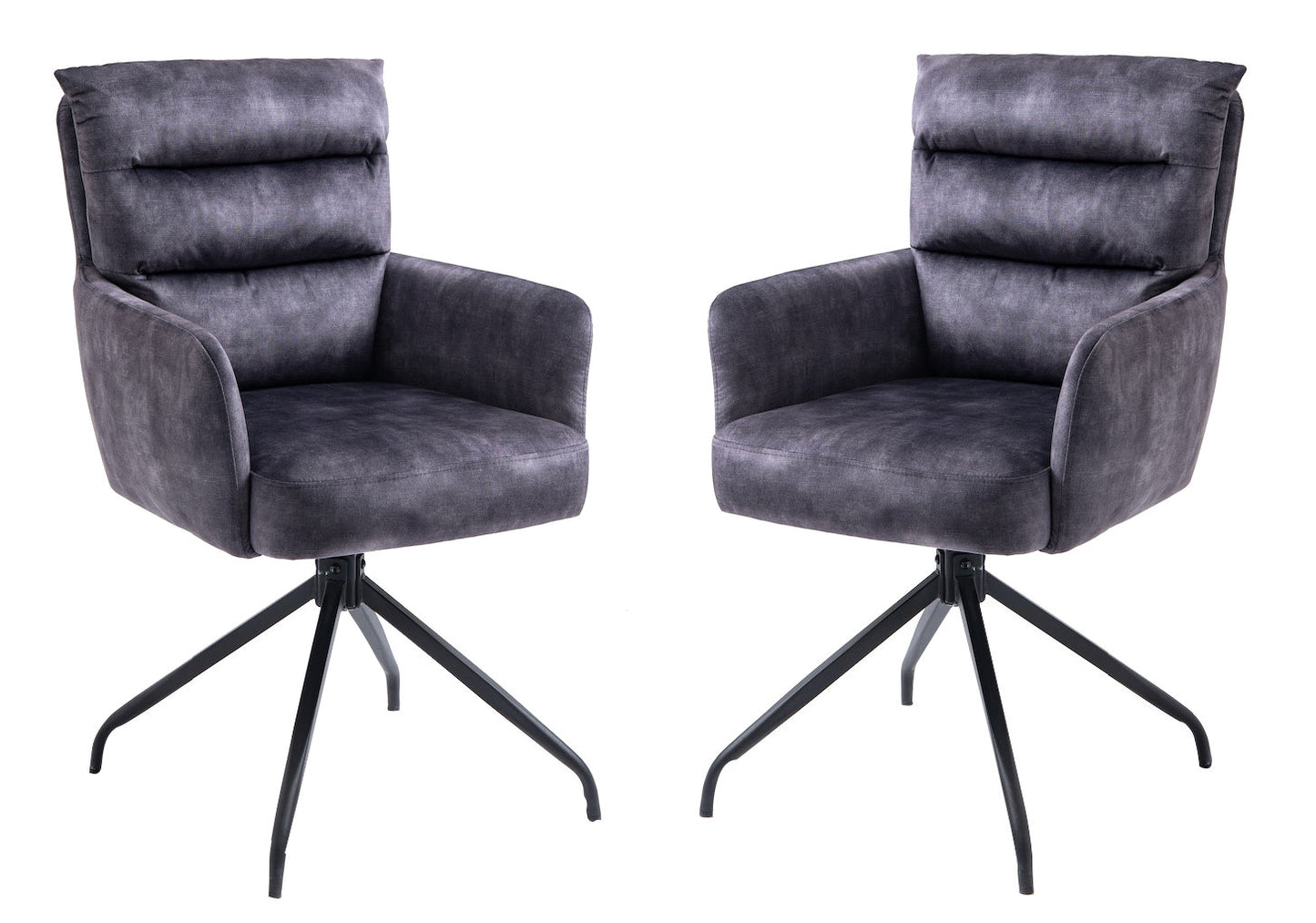2er Set Drehstuhl Liya Esszimmerstuhl Küchenstuhl Lounge Sessel Polsterstuhl