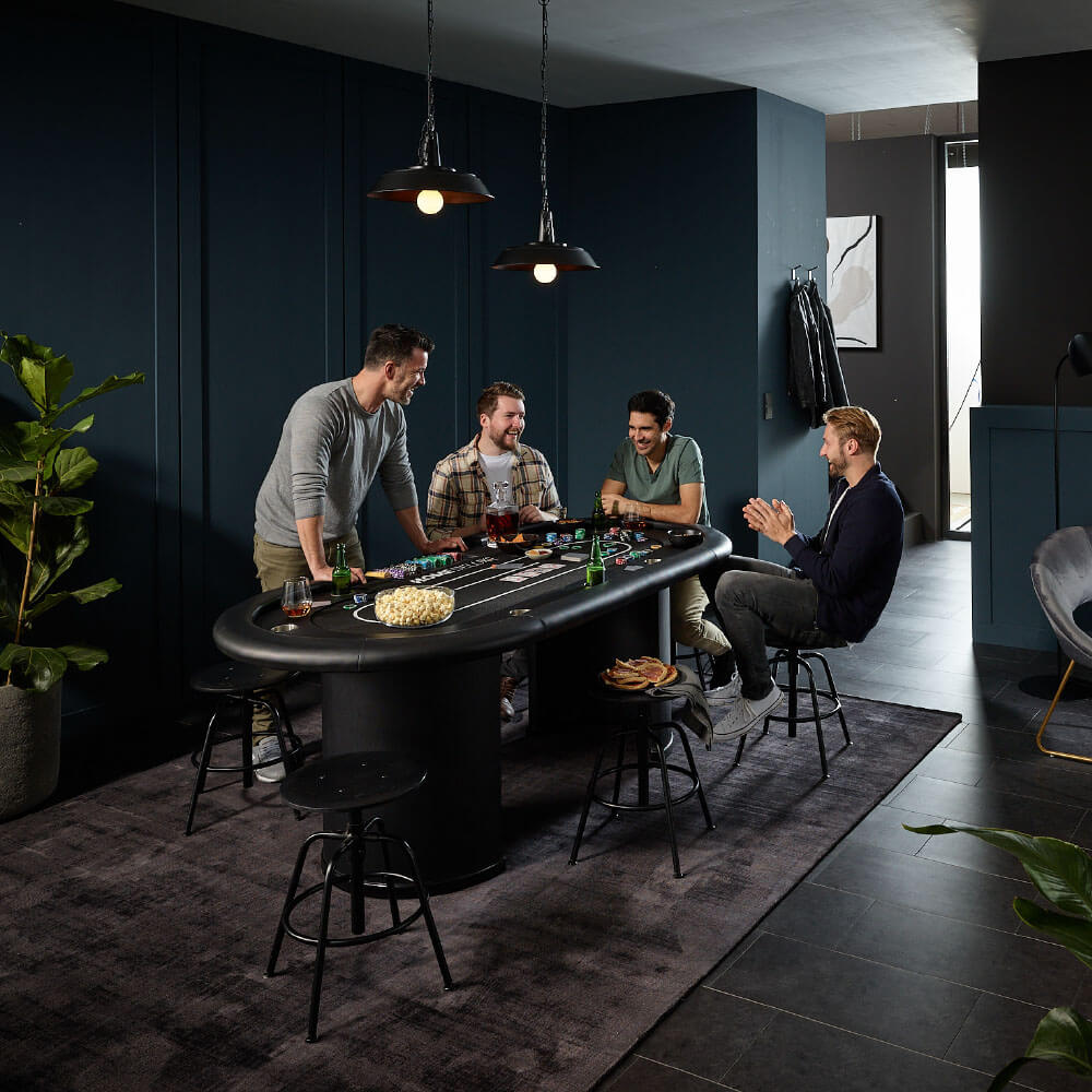 Pokertisch All In für 9 Personen Spieltisch Pokerauflage Poker Kartenspiel Tisch