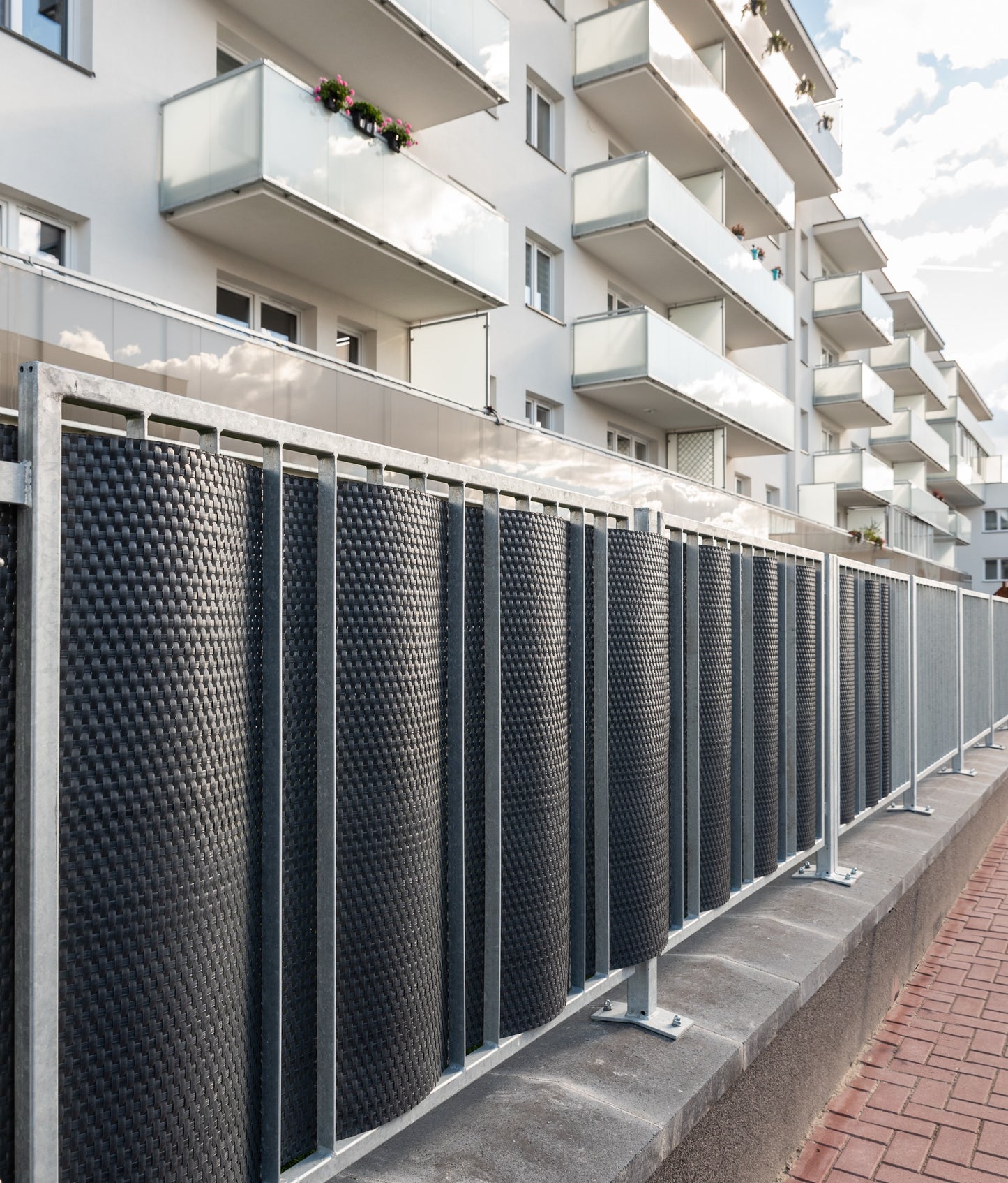 Polyrattan PVC Sichtschutz Matte 300x100 Balkon Zaun Windschutz anthrazit