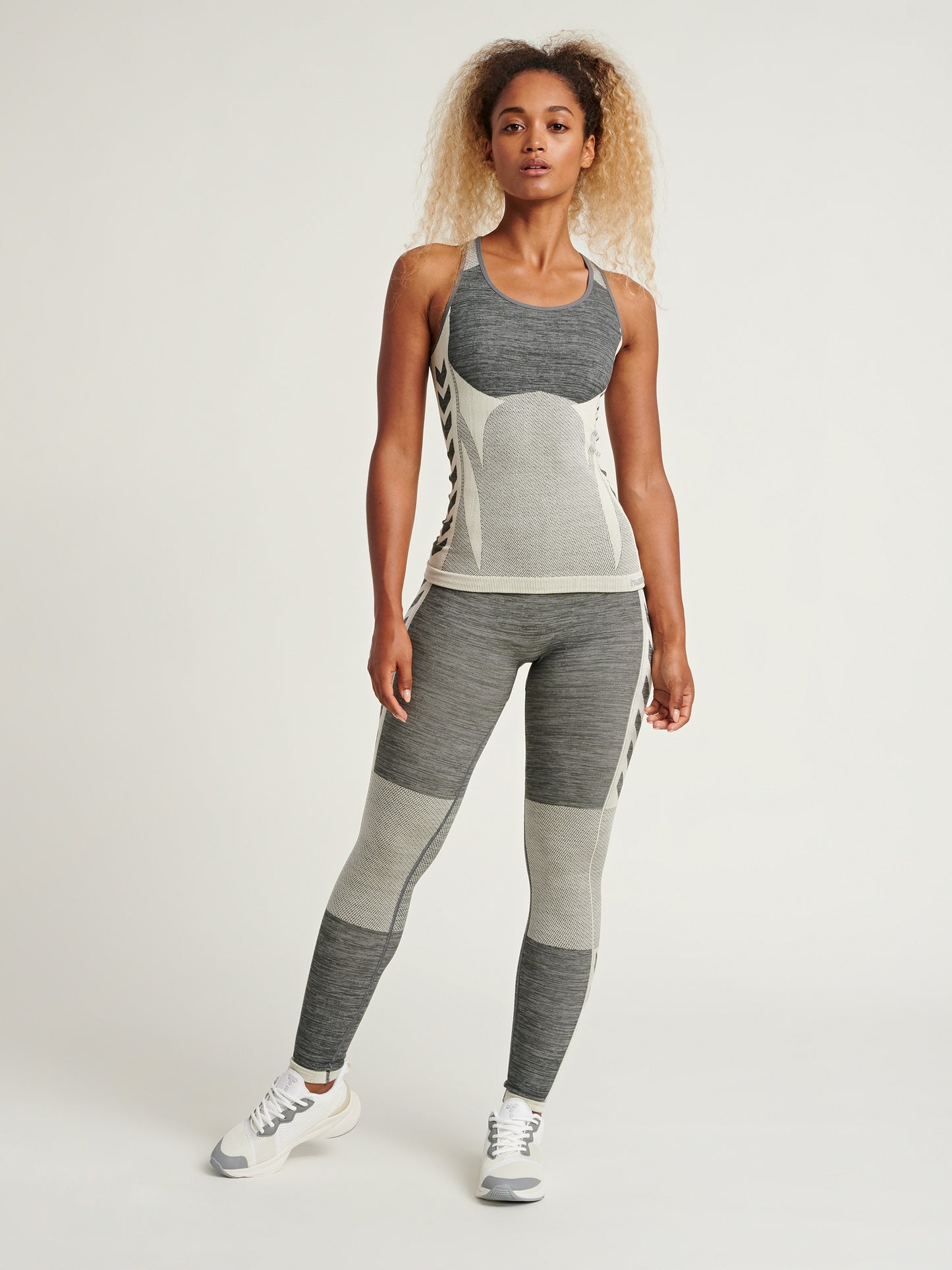 Hummel CLEA TIGHTS Damen Leggings nahtlos grau Yoga Sportlegging Sporthose Sport