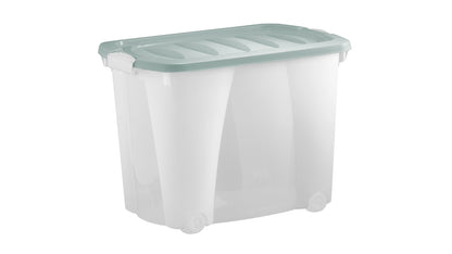 Aufbewahrungsbox 60L Deckel Kunststoffbox Stapelbox Lager Regal Box Transparent