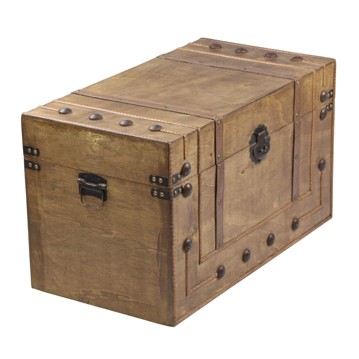 Deko-Truhe Kolonial 62cm Vintage Truhe Holzkiste Deko Schatz Kiste Aufbewahrung