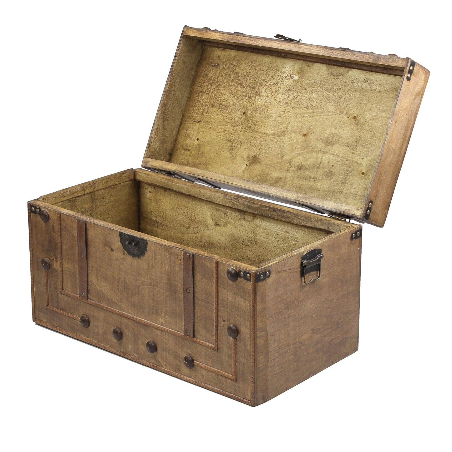 Deko-Truhe Kolonial 62cm Vintage Truhe Holzkiste Deko Schatz Kiste Aufbewahrung