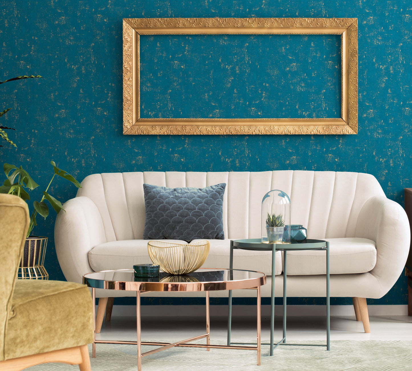 A.S. Création Vintage Tapete Blau Blooming 230768 Wandtapete Abstrakt Vinyl