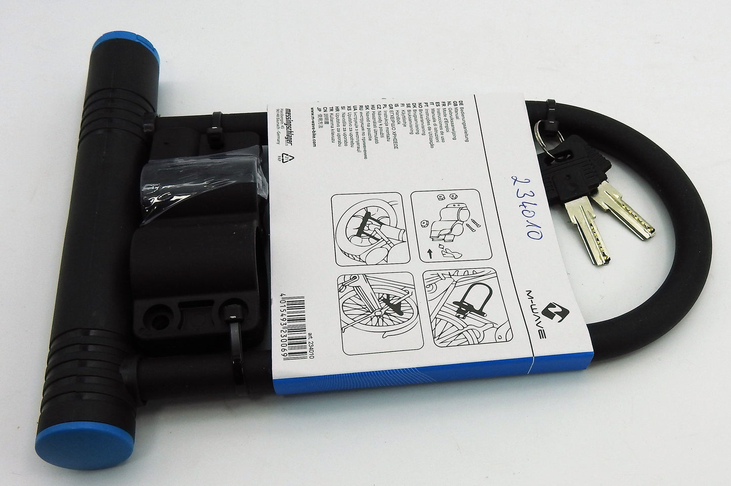 Dickes starkes M-WAVE B 245 Bügelschloss 14mm mit Halter und Überzug