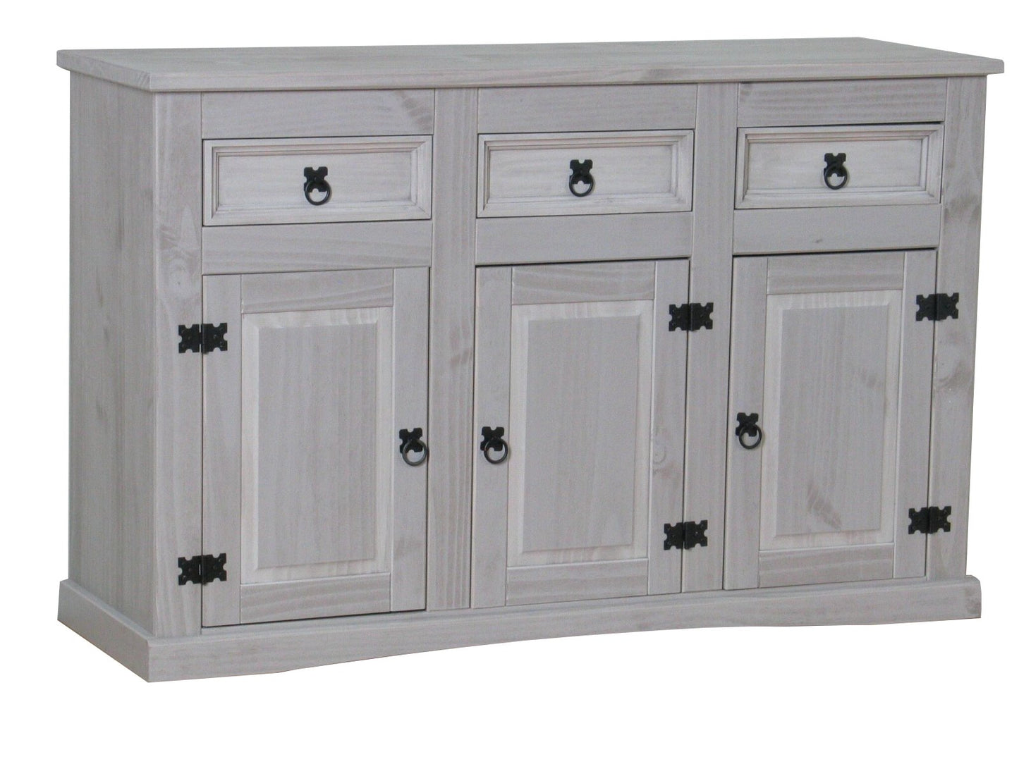 Sideboard New Mexiko Kiefer massiv grau Mexico Kommode Anrichte Schrank