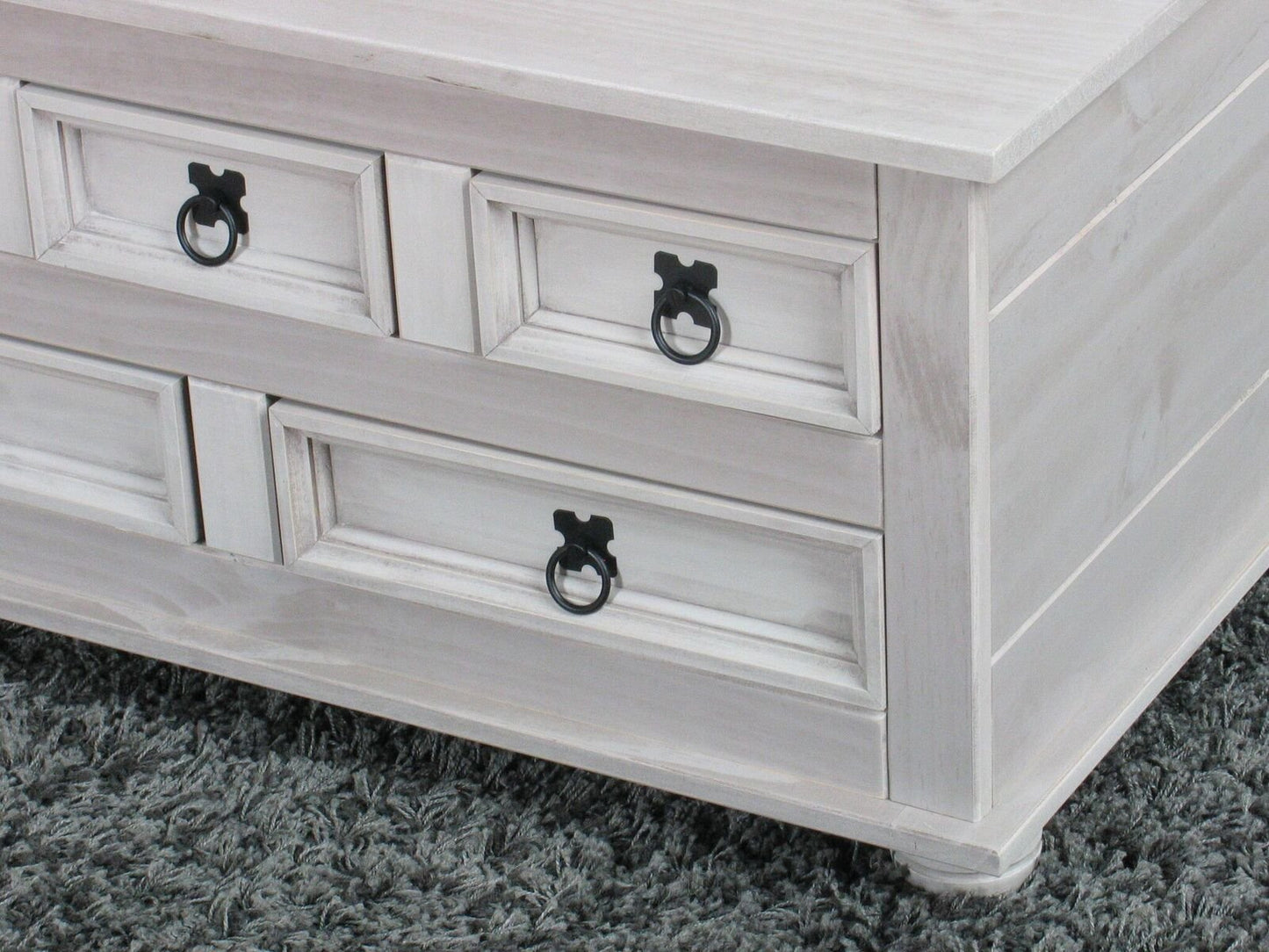 Kiefer Truhentisch New Mexico Mexiko grau massiv Couchtisch Truhe Holztruhe